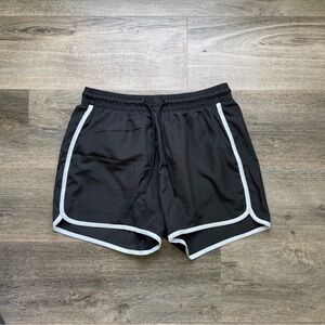 Men's Retro Black Sporty Swim Shorts